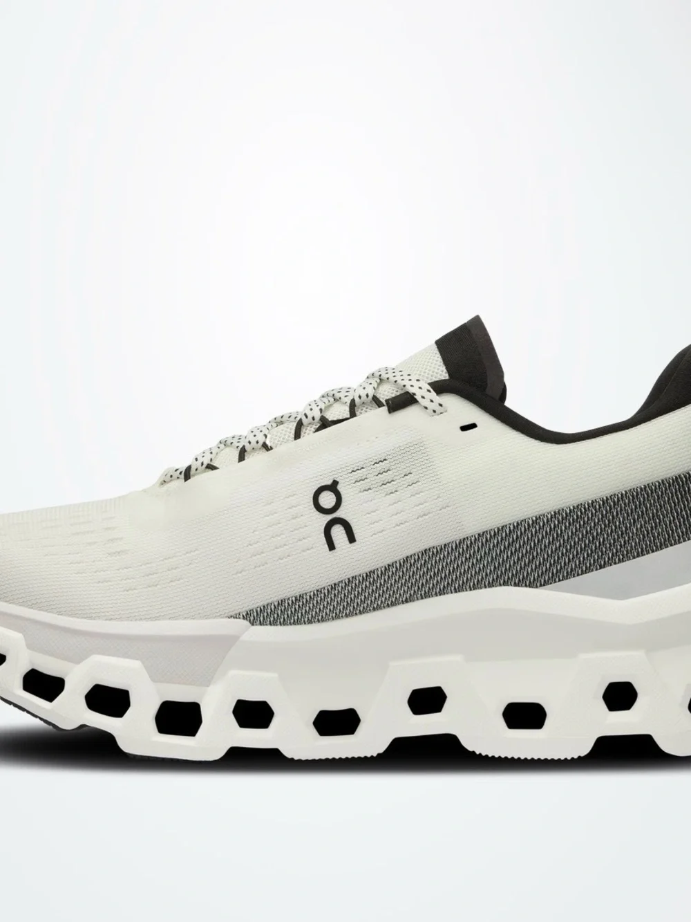 On Running Men's Cloudmonster 2 Running Shoe - White/Frost - Picture 2 of 7